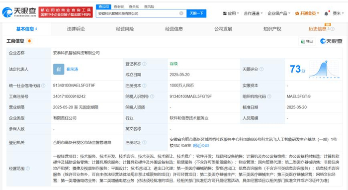訊飛醫療成立智械科技公司，布局安徽醫療零售新賽道